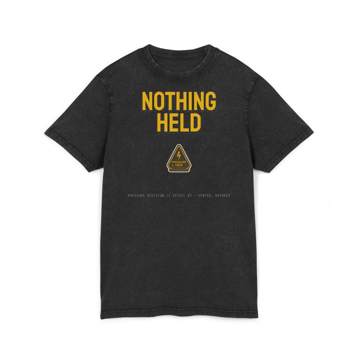 No Pressure Held Acid Washed Round Neck Tee