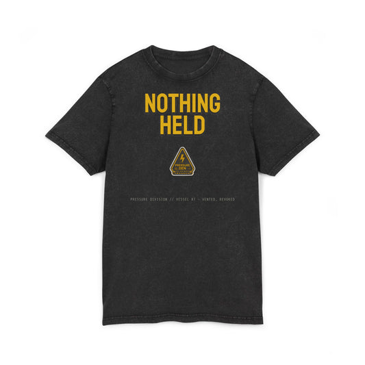 No Pressure Held Acid Washed Round Neck Tee