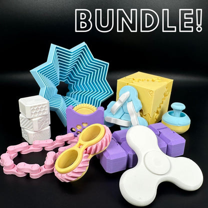 Ultimate 3D Printed Fidget Toy Bundle - Fun, Colorful Gadgets for Kids and Adults, Perfect Gift for Stress Relief!
