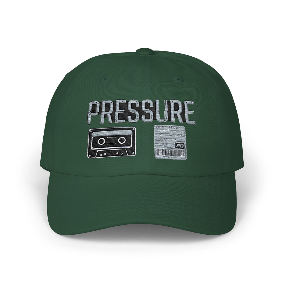 Pressure Retro Cassette Dad Cap — Vintage Tape Graphic Baseball Hat