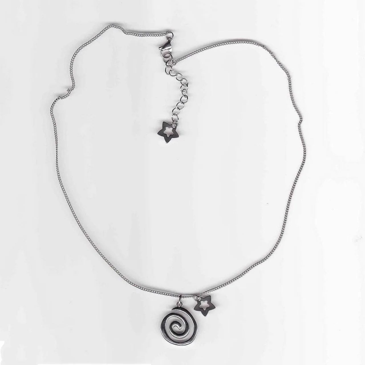 Punk Charms Jewelry Chains Vortex Swirl Pendant Necklaces Vintage Star Choker Women Fashion Goth Necklace Accessory Grunge