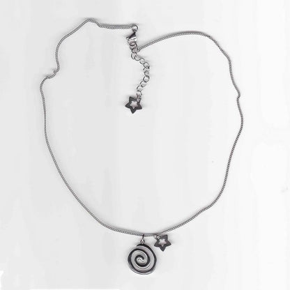 Punk Charms Jewelry Chains Vortex Swirl Pendant Necklaces Vintage Star Choker Women Fashion Goth Necklace Accessory Grunge