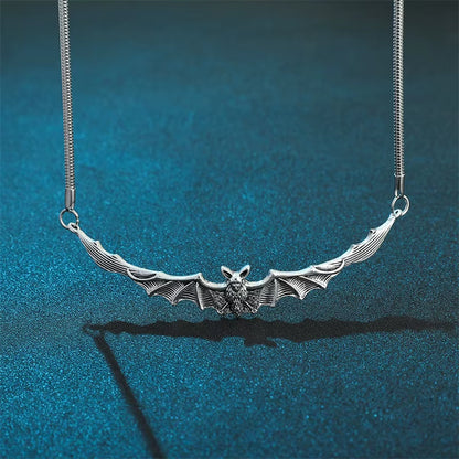 Vintage Gothic Bat Pendant Necklace for Women, Vampire Bat, Dark Style Choker, Jewelry Gift for Girls