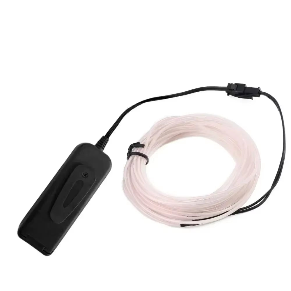 Vibrant EL Wire LED Neon Cable for DIY Costumes & Festive Decorations - Available in 1M, 3M, 5M Lengths!