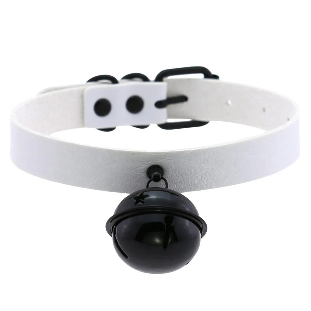 Gothic punk heart choker necklace with black and red design, stylish Harajuku jewelry for women and girls.