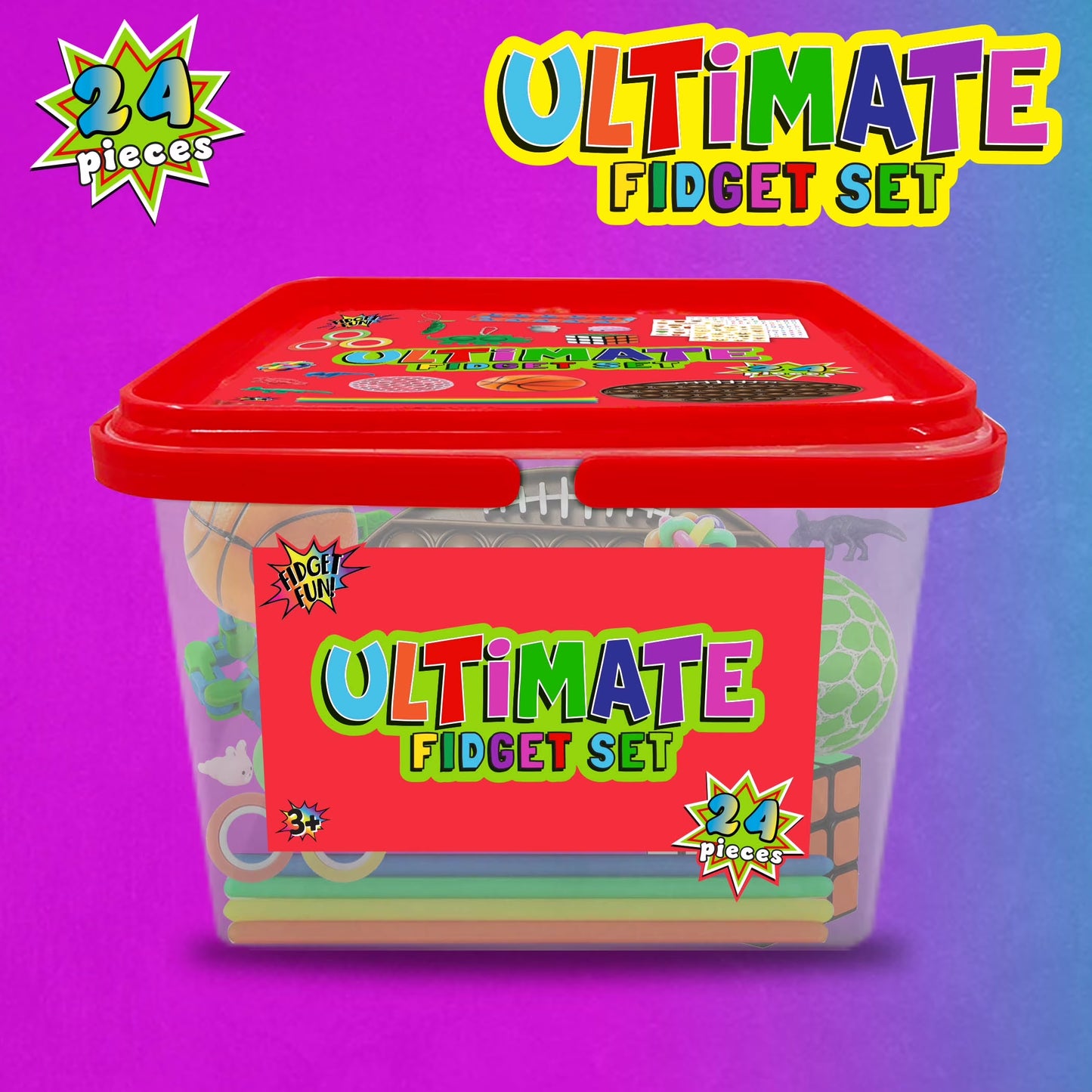 Ultimate 24-Piece Red Fidget Set – Unleash Your Focus and Fun!