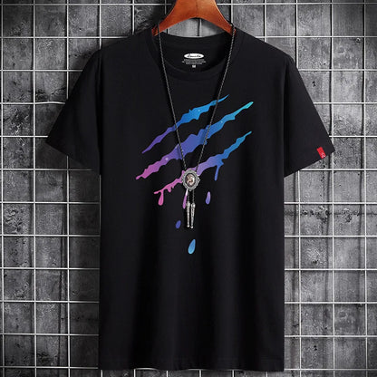 Men's vintage graphic T-shirt from PressureDen.store featuring oversized anime and goth style, summer fashion, in S-6XL sizes.