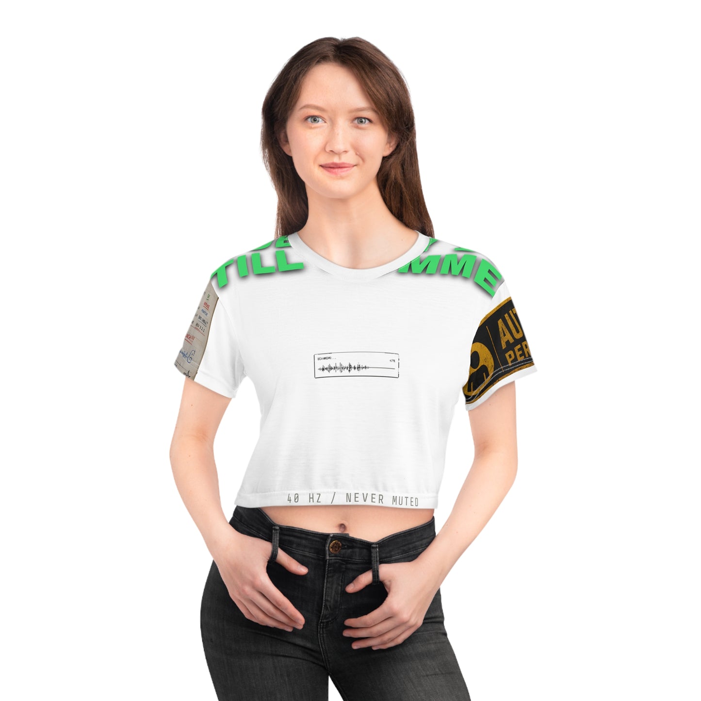 Sub-Bay Hummed Crop Tee (AOP) — Noise Floor