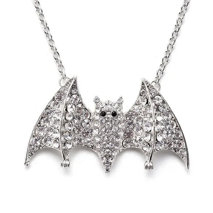 Gothic dragon bat eagle heart rose pendant necklace with intricate design, suitable for men and women, ideal for costume and party wear.