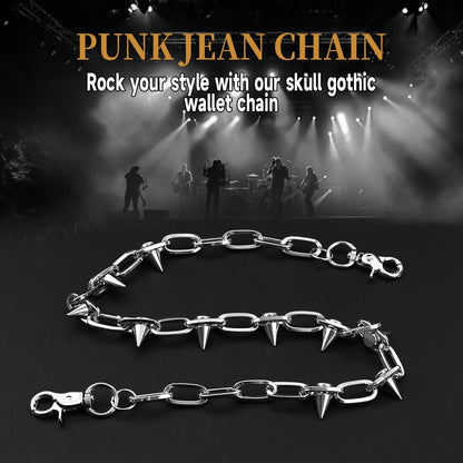 Wallet Chain Pants Chain Hip Hop Punk Jeans Chain Key Chain Goth Heavy Rivet Accessories for Women Men