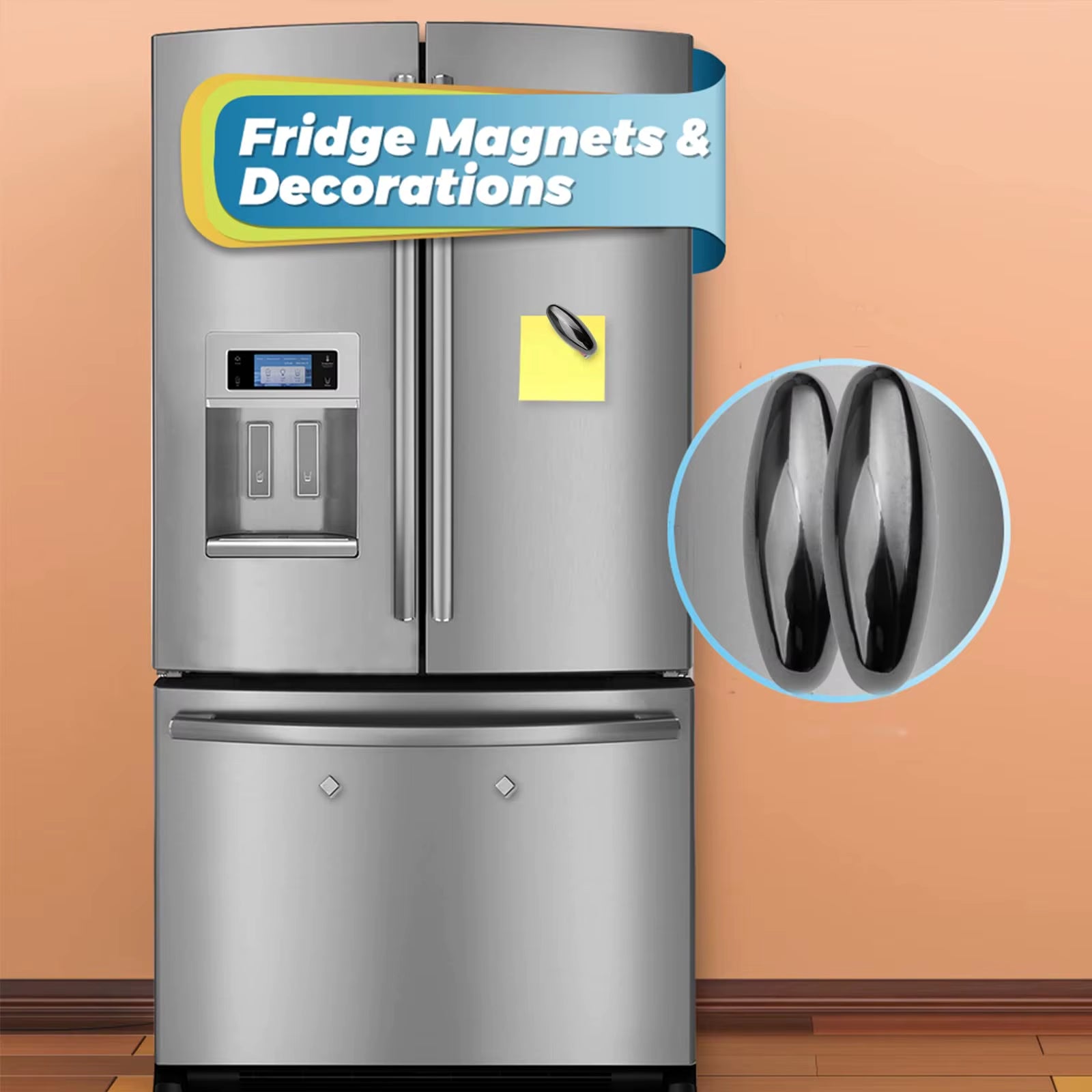 Magnetic Fidget Balls – Oval EDC Toy for Stress Relief, ADHD & Autism Support, Perfect for Fridge & Fun Rattle Snake Play