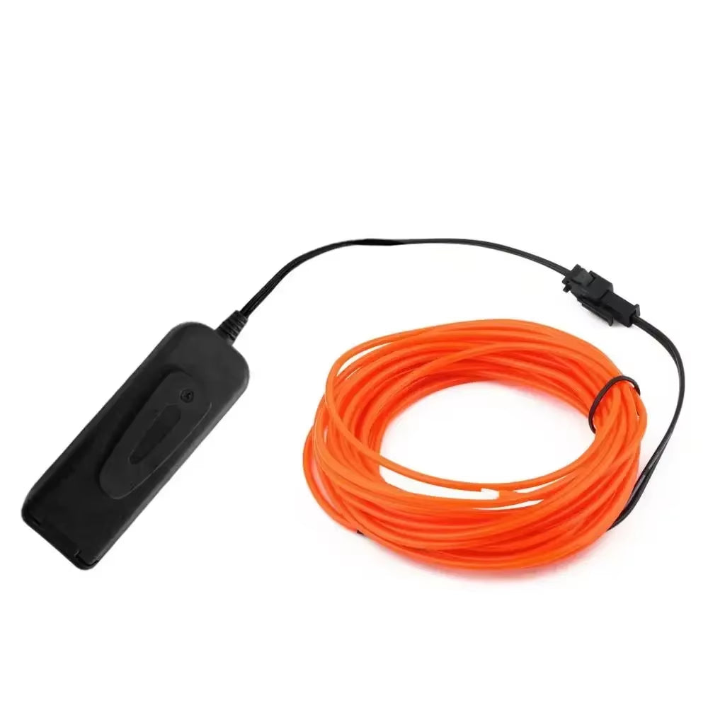 Vibrant EL Wire LED Neon Cable for DIY Costumes & Festive Decorations - Available in 1M, 3M, 5M Lengths!