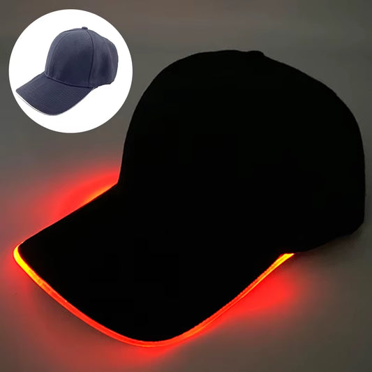 Illuminate Your Style: Glow-in-the-Dark LED Baseball Cap for Raves, Festivals, and Parties - Unisex Hip-Hop Fashion