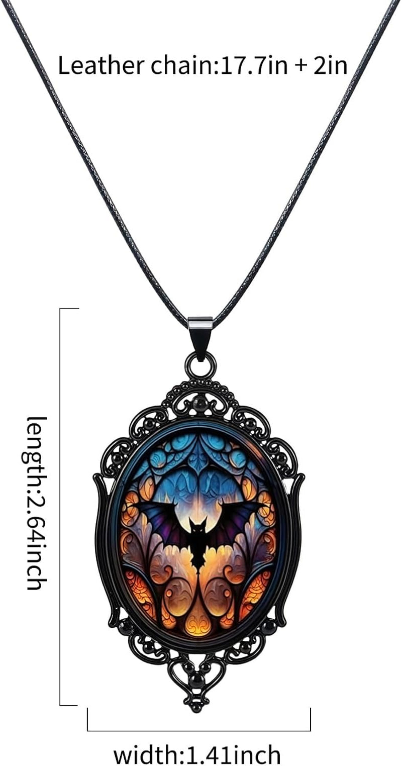 HPMAISON vintage gothic crow choker necklace featuring dark chic vampire-inspired jewelry for Halloween and costume accessories.
