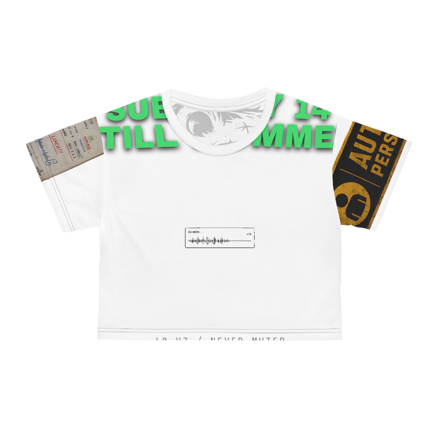 Sub-Bay Hummed Crop Tee (AOP) — Noise Floor