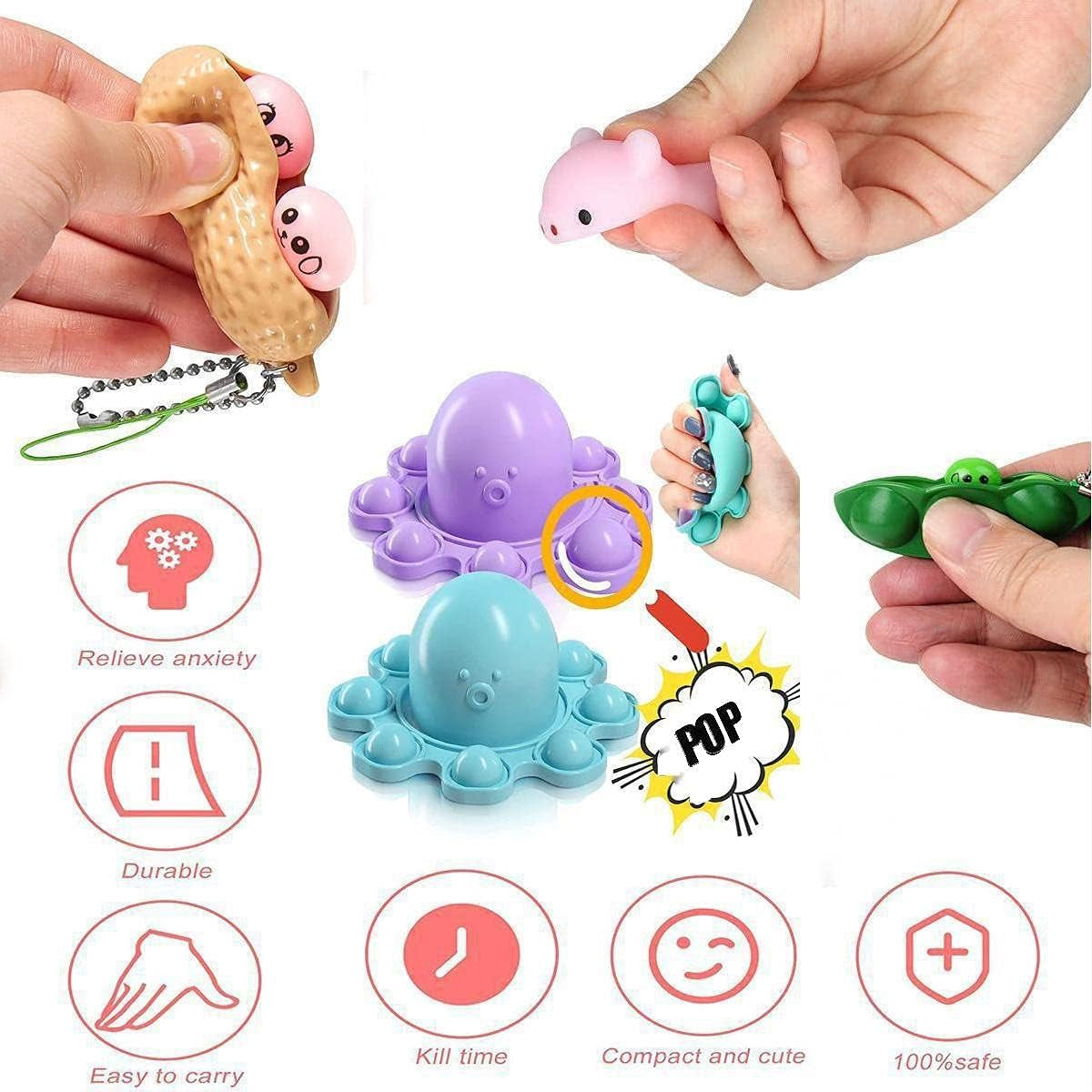 Ultimate 35-Piece Fidget Toy Set for Stress Relief and Anxiety Management - Perfect for ADHD and Sensory Play!