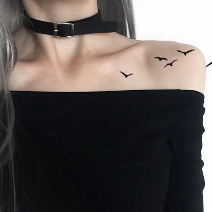 Vintage Sexy Harajuku Black Belt Collar Choker Necklace PU Leather Goth Choker Punk Gothic Necklace for Women Men