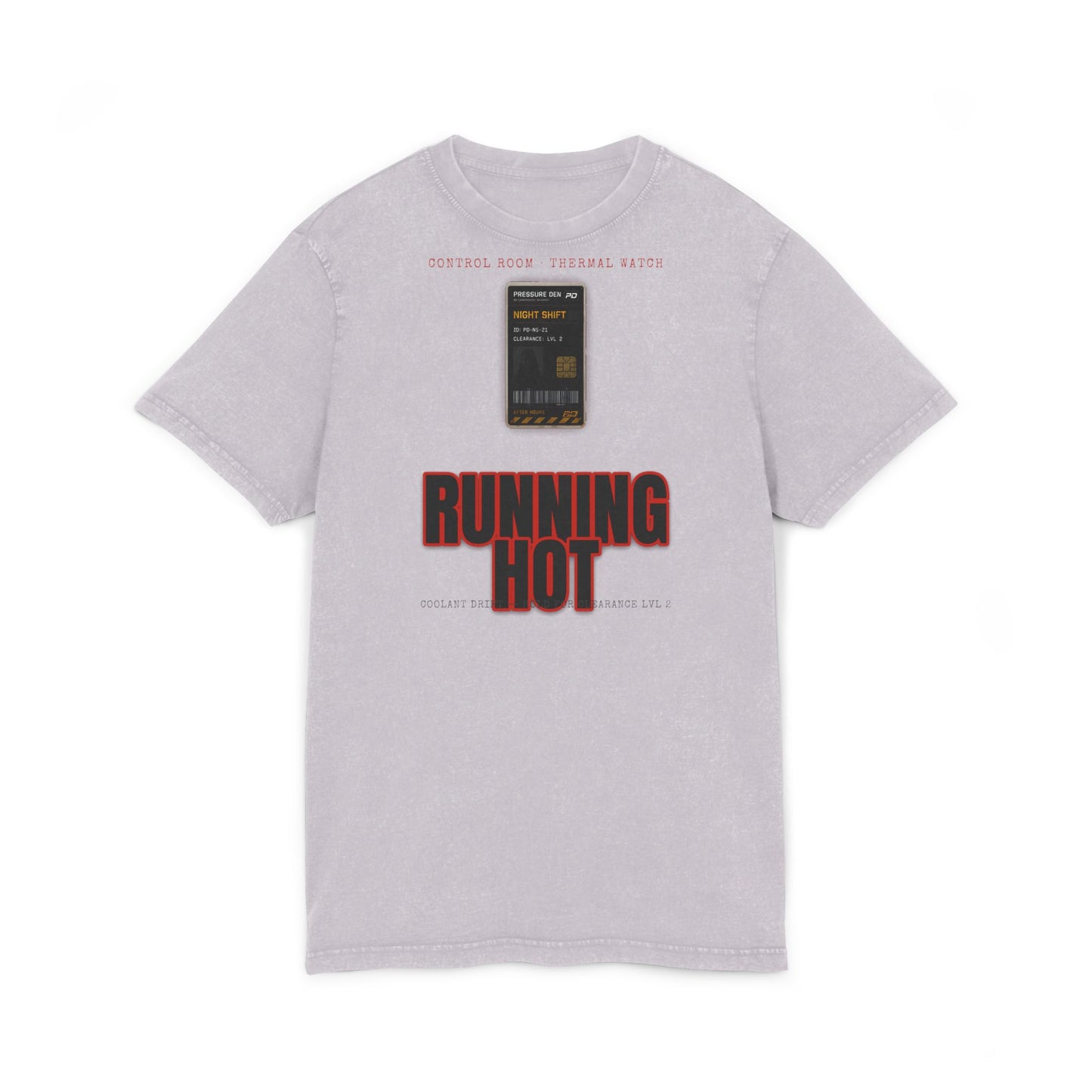RUNNING HOT Acid Washed Round Neck Tee