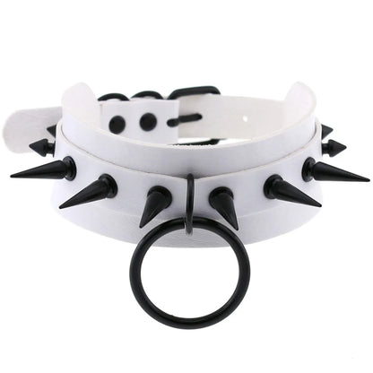 Y2K Gothic Punk heart choker necklace featuring Harajuku style jewelry for women and girls, with black band and red heart pendant.