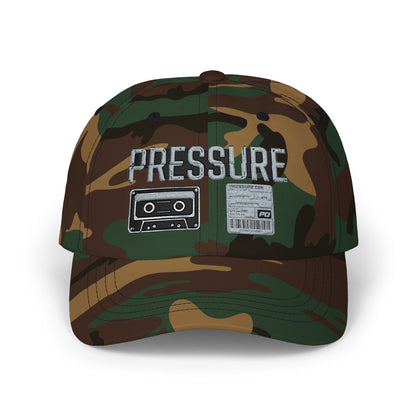 Pressure Retro Cassette Dad Cap — Vintage Tape Graphic Baseball Hat