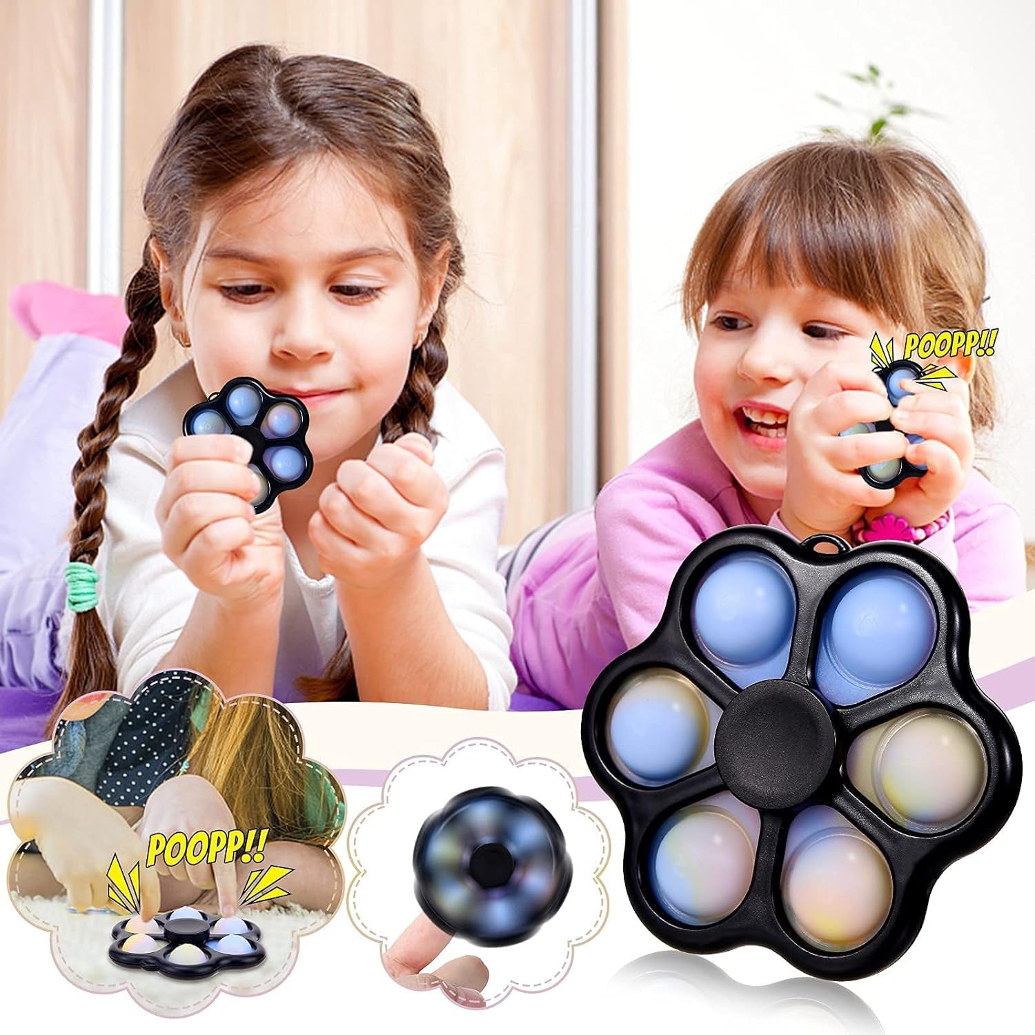 Ultimate Fidget Spinner Duo - 2 Pack for Stress Relief and Focus!