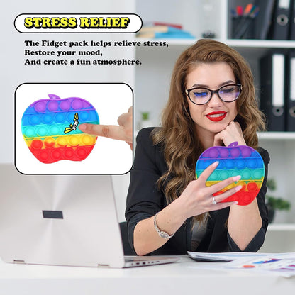 Ultimate 38-Piece Fidget Toy Set - Popit Dimple Sensory Pack for Kids & Adults - Perfect Classroom Prizes, Party Favors & Stress Relief for All Ages!