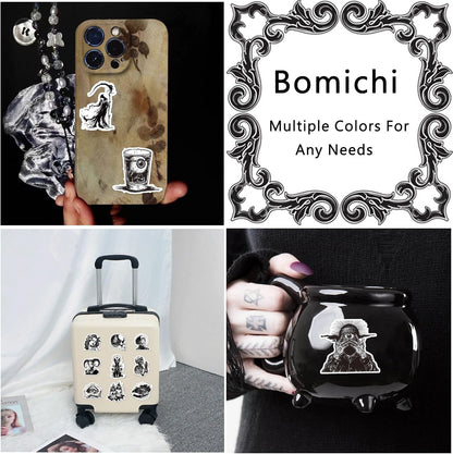 100 Pcs Dark Aesthetic Goth Stickers for Adults, Skull Sticker Packs for Water Bottle Kindle Laptop Phone DIY Crafts Card Making Scrapbook Art Journal