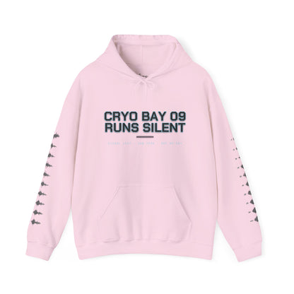 Hoodie — Cryo Bay 09 Runs Silent Graphic Hoodie with Teddy Skull Back Art
