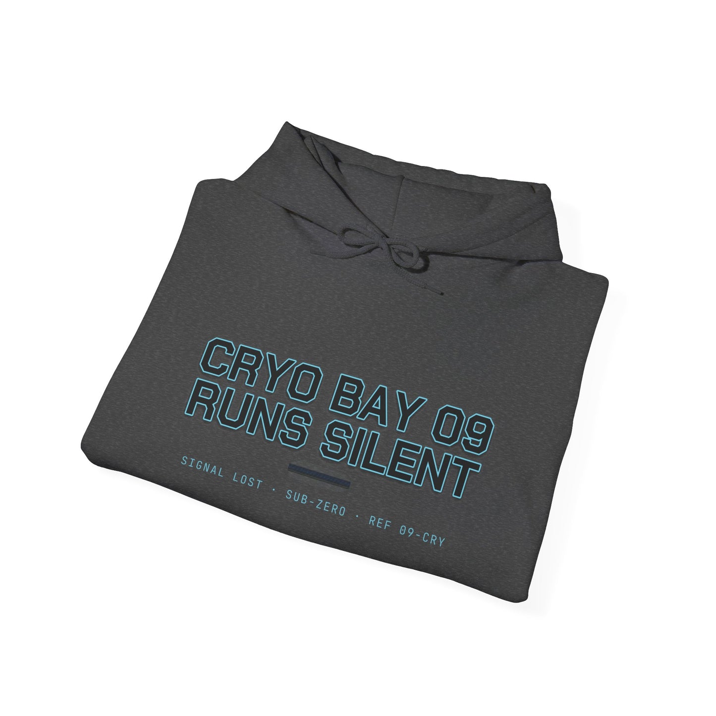 Hoodie — Cryo Bay 09 Runs Silent Graphic Hoodie with Teddy Skull Back Art