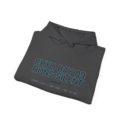 Hoodie — Cryo Bay 09 Runs Silent Graphic Hoodie with Teddy Skull Back Art