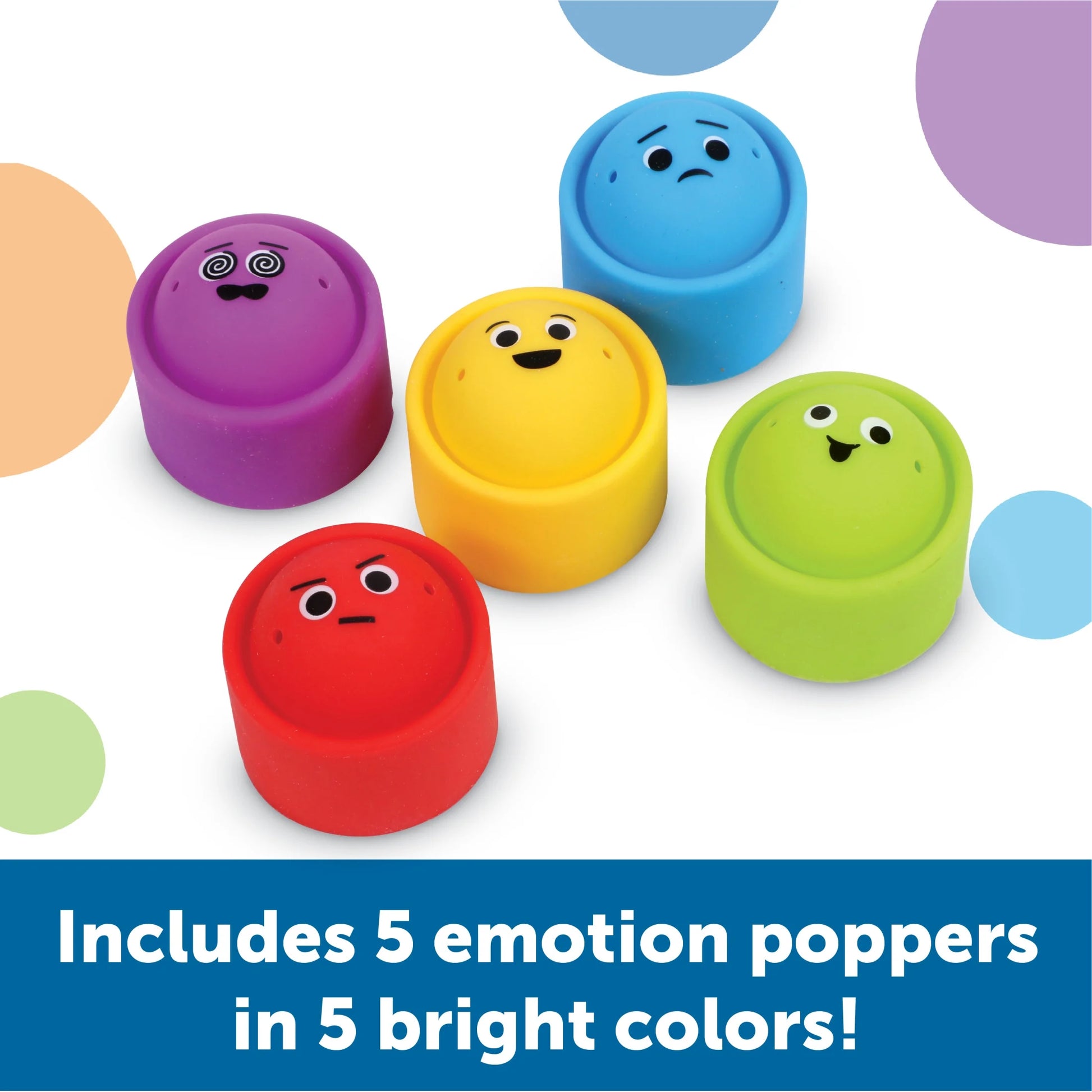 Rainbow Emotion Fidget Poppers - Fun Sensory Toy for Social-Emotional Learning, Perfect for Ages 3+
