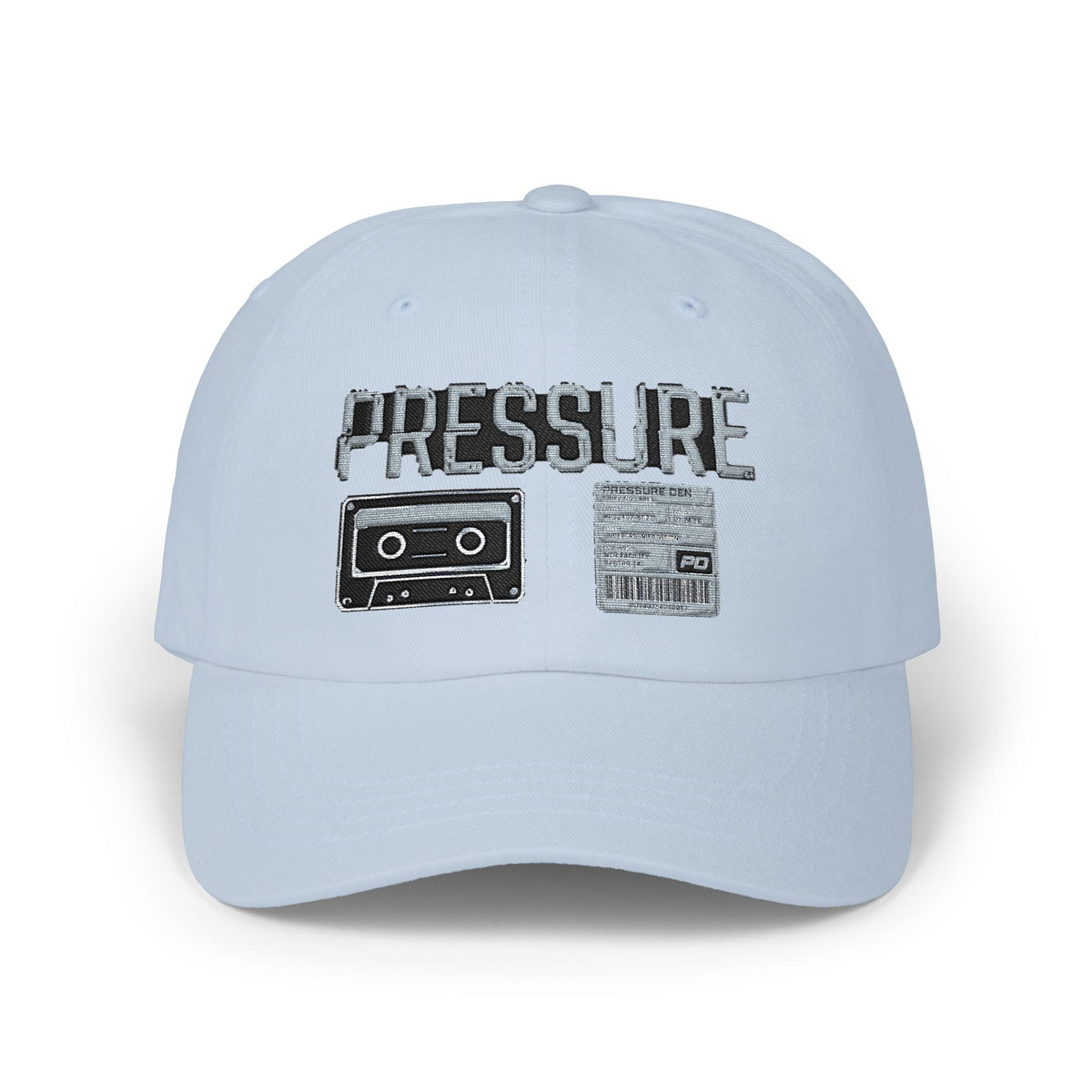 Pressure Retro Cassette Dad Cap — Vintage Tape Graphic Baseball Hat