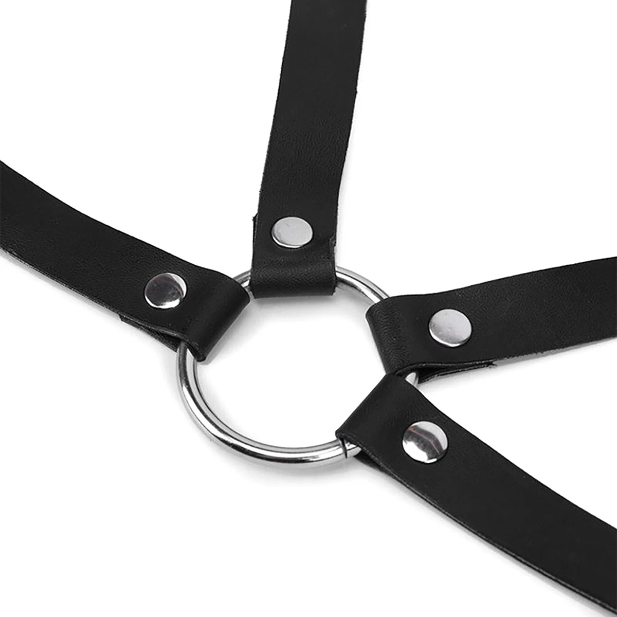 Goth Punk Sexy PU Leather Bra Harness Fashion Chest Harness Woman Outfit Accessoreis Leather Cage Bra Harness Accessories