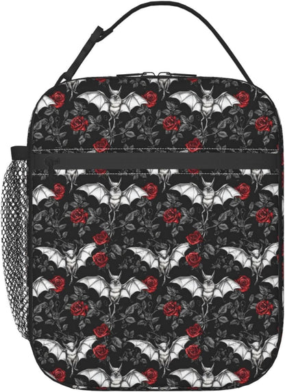 Goth Lunch Box for Women Kids Girls Men Insulated Lunch Bag Lunchbox Adults Lunch Tote Bags Reusable Cooler for Work Office School Picnic Travel