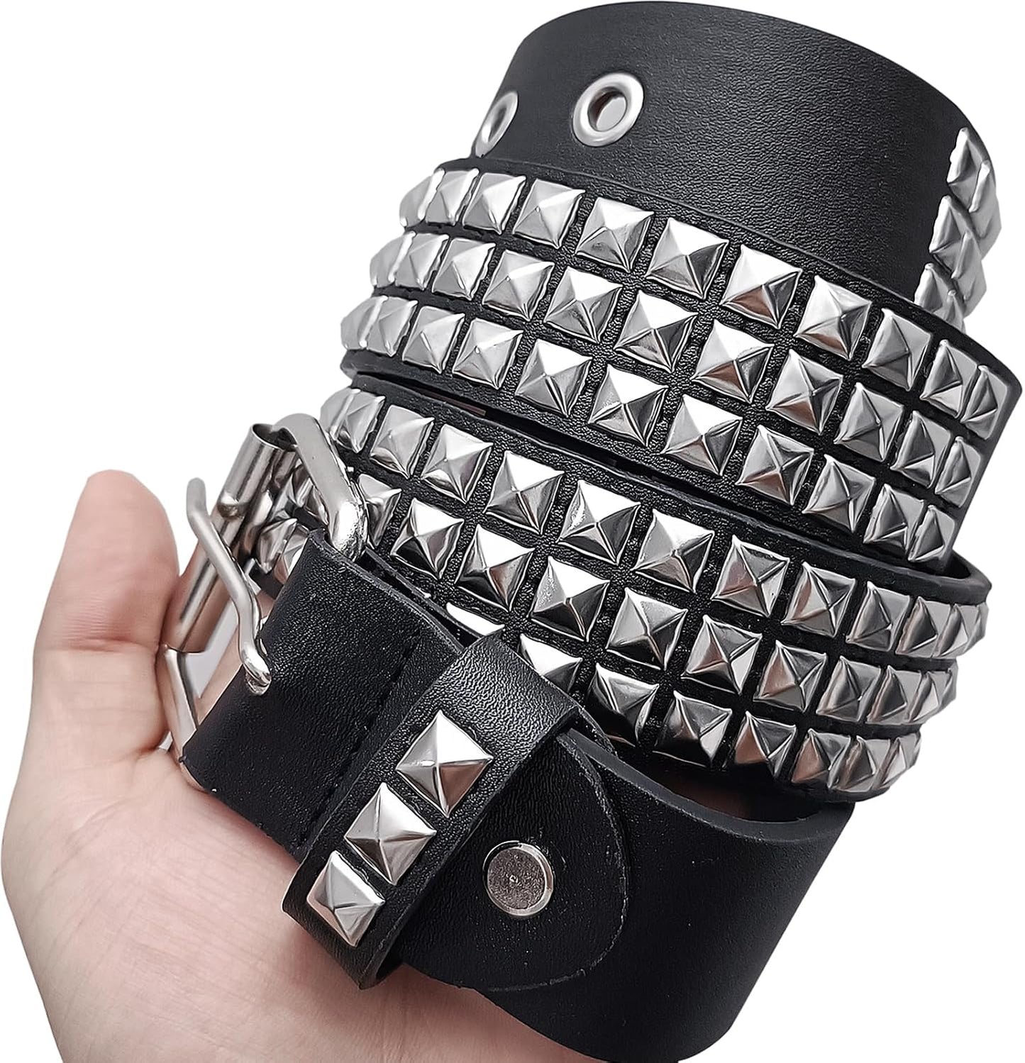 Studded Belt Punk Belt Y2K Goth Rivet Belts for Women Unisex Christmas Gift