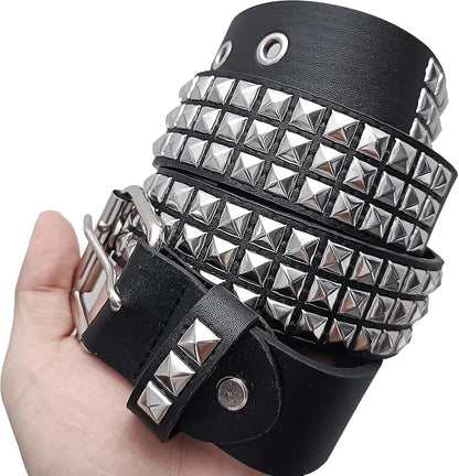 Studded Belt Punk Belt Y2K Goth Rivet Belts for Women Unisex Christmas Gift