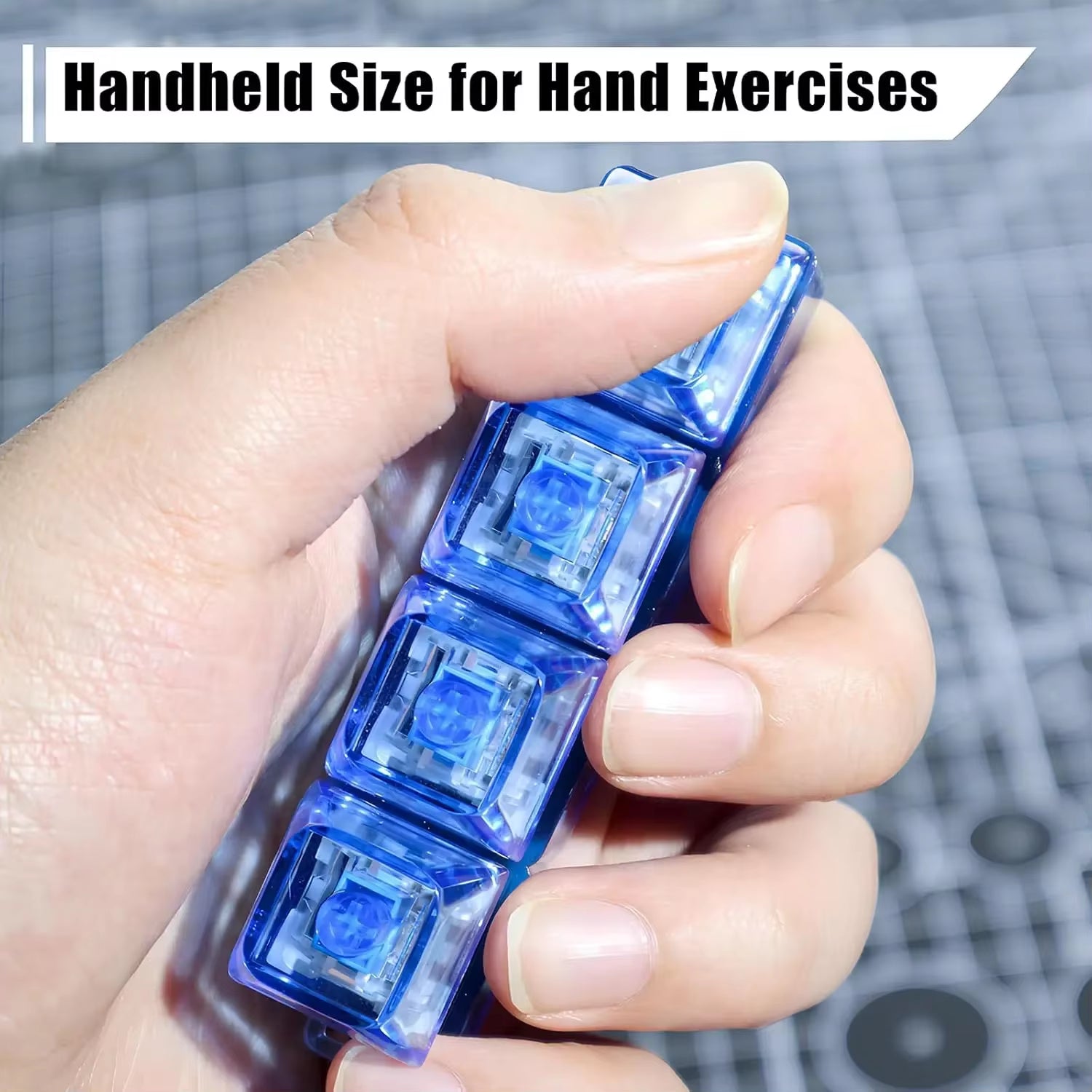 4-In-1 Keyboard Clicker Fidget Toy - Stress Relief Keychain for Fun & Focus