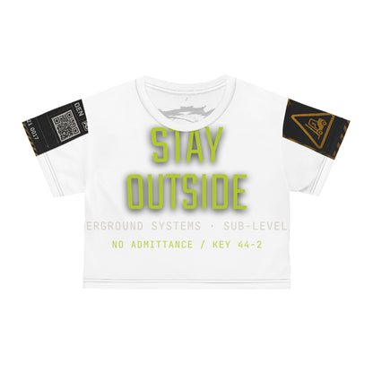 Do Not Enter Sub-Level — Crop Tee (AOP)
