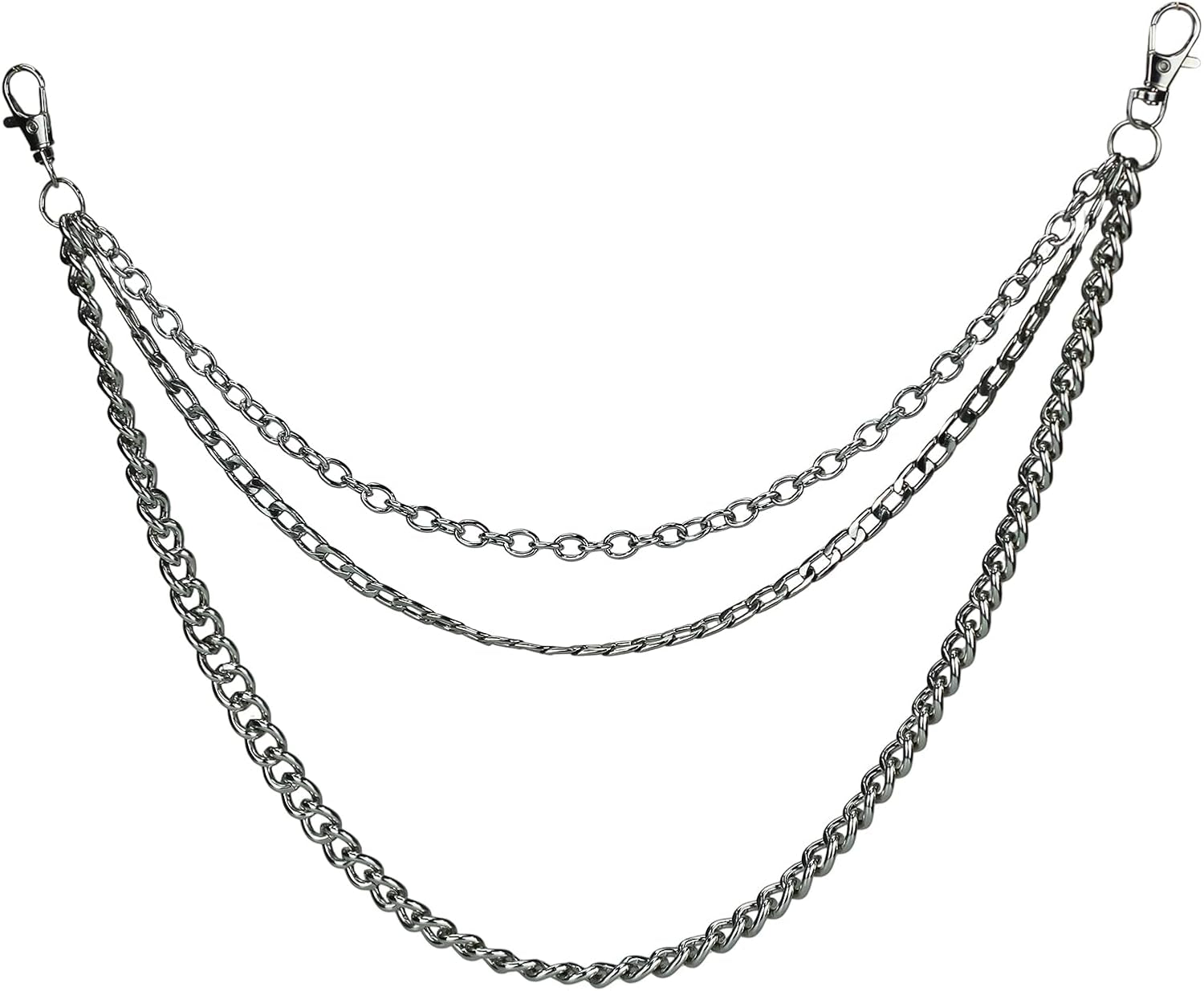 Punk Trousers Chain Hip Hop Pants Chain Pocket Chain Belt Chain Rock Jean Chain for Eboy and Egirl, Wallet Chains for Men and Women