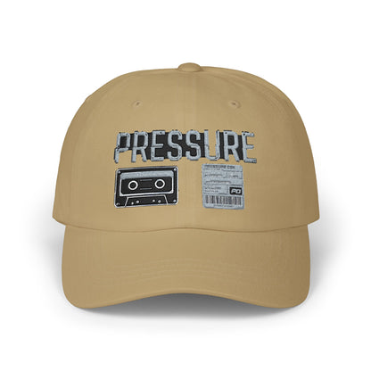 Pressure Retro Cassette Dad Cap — Vintage Tape Graphic Baseball Hat