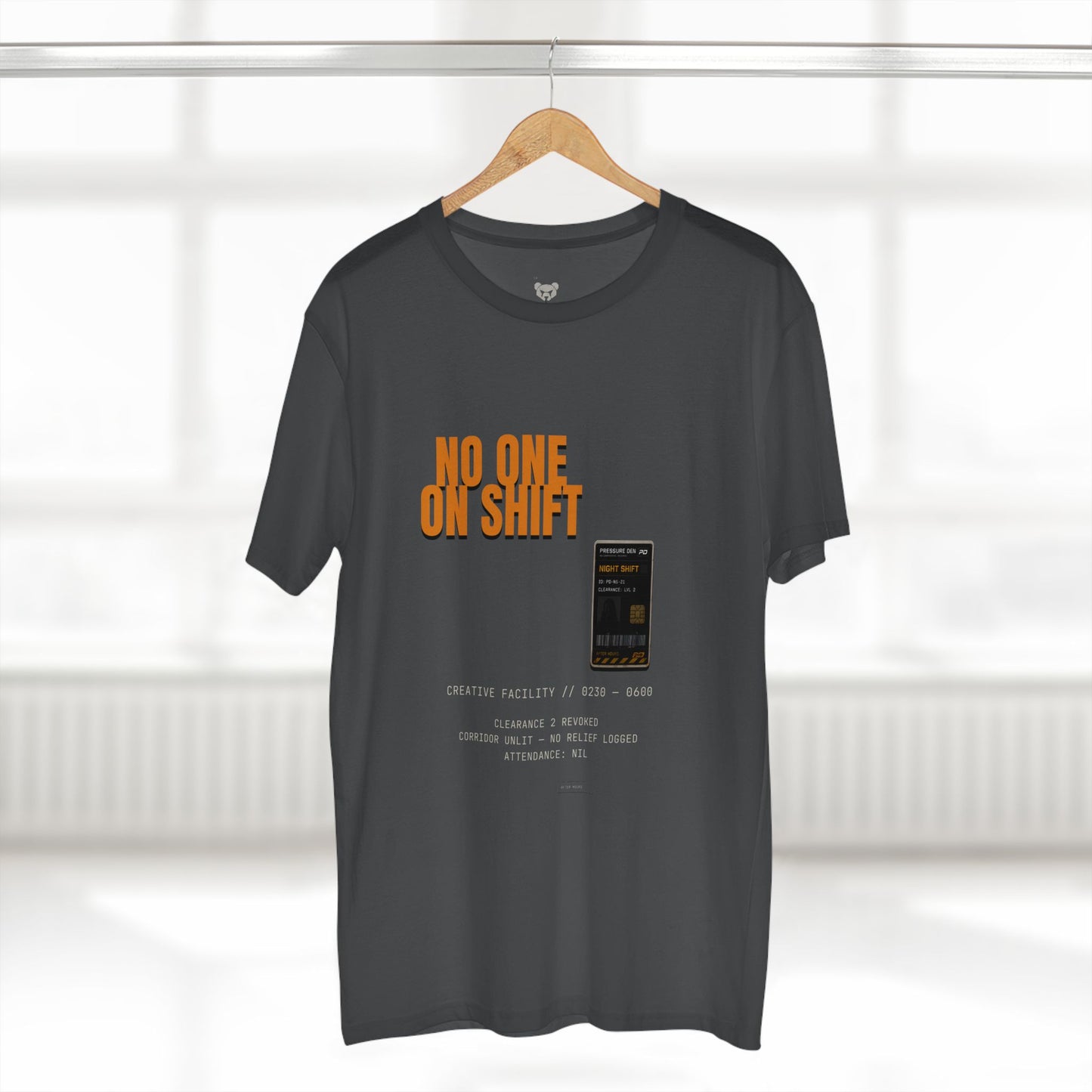 No One On Shift — Adult Staple Tee