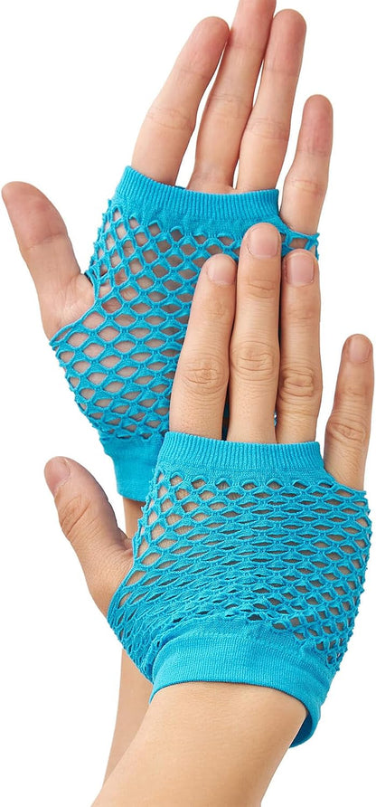 Trendy Fingerless Fishnet Gloves for Women - Emo Goth 80s Scene Accessories