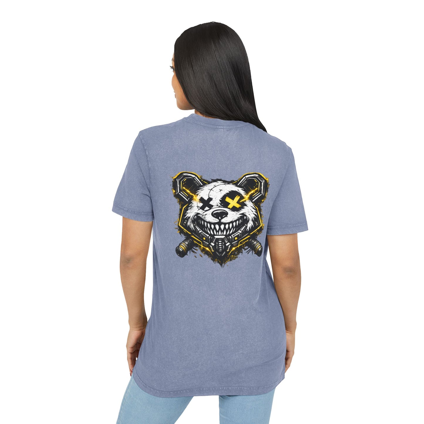 RUNNING HOT Acid Washed Round Neck Tee
