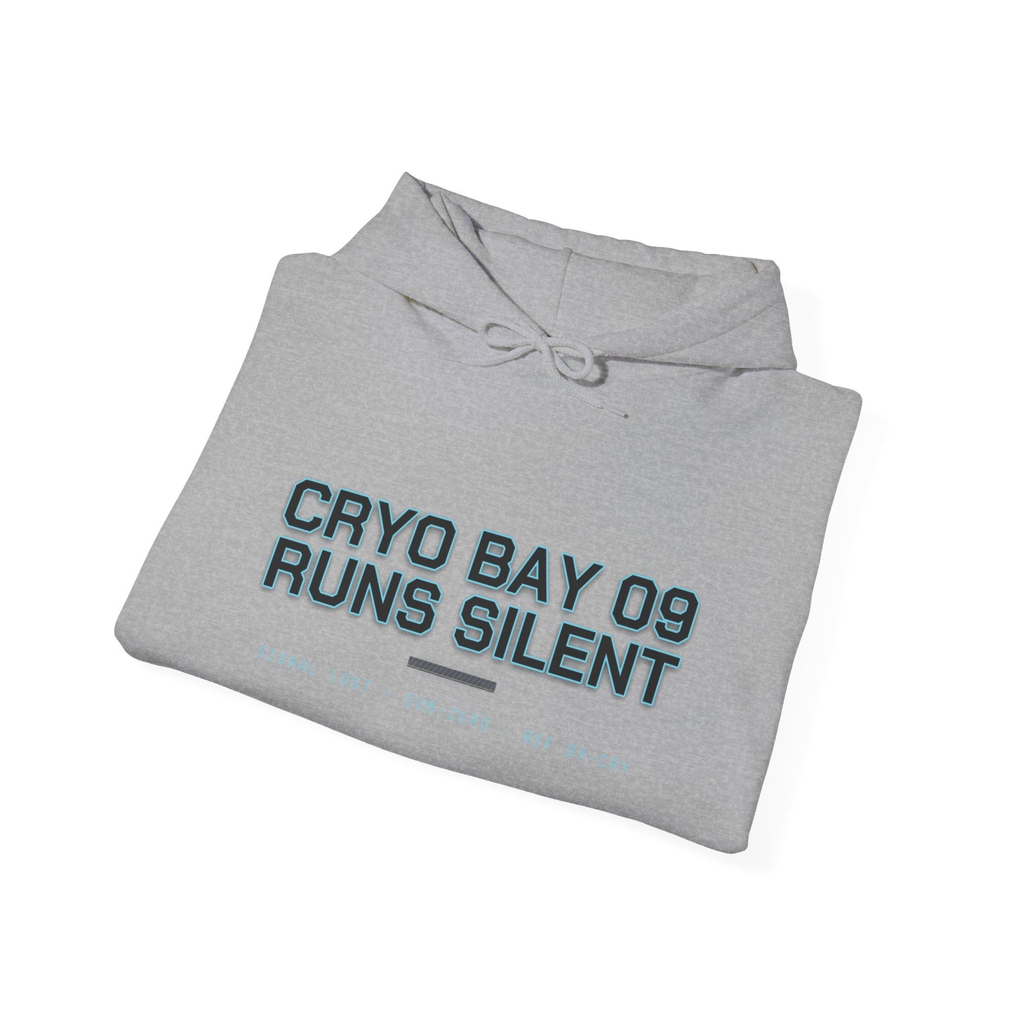 Hoodie — Cryo Bay 09 Runs Silent Graphic Hoodie with Teddy Skull Back Art