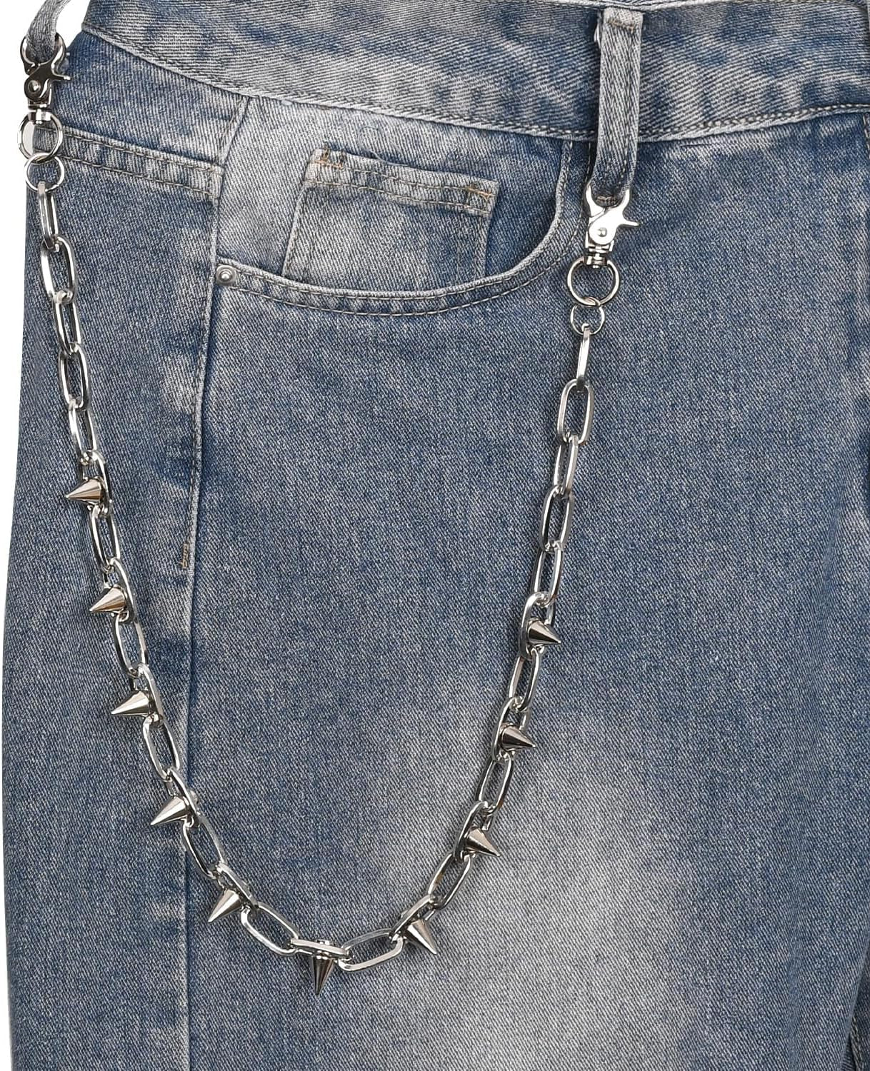 Wallet Chain Pants Chain Hip Hop Punk Jeans Chain Key Chain Goth Heavy Rivet Accessories for Women Men