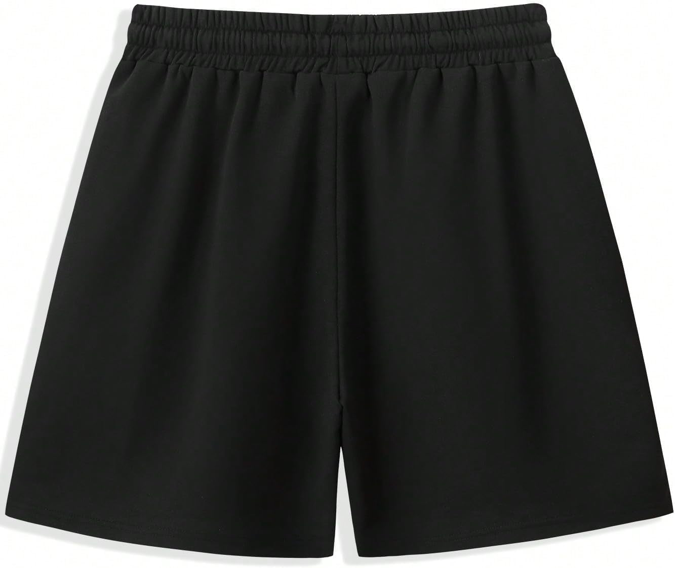 Men's Gothic Cross Graphic Workout Shorts by VIPWOLF, black drawstring track shorts with Gothic cross design for running and gym.