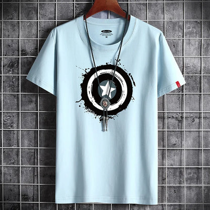 Oversized anime fitness T-shirt for men by PressureDen.store, goth punk style, featuring bold graphic design and available in S-6XL.
