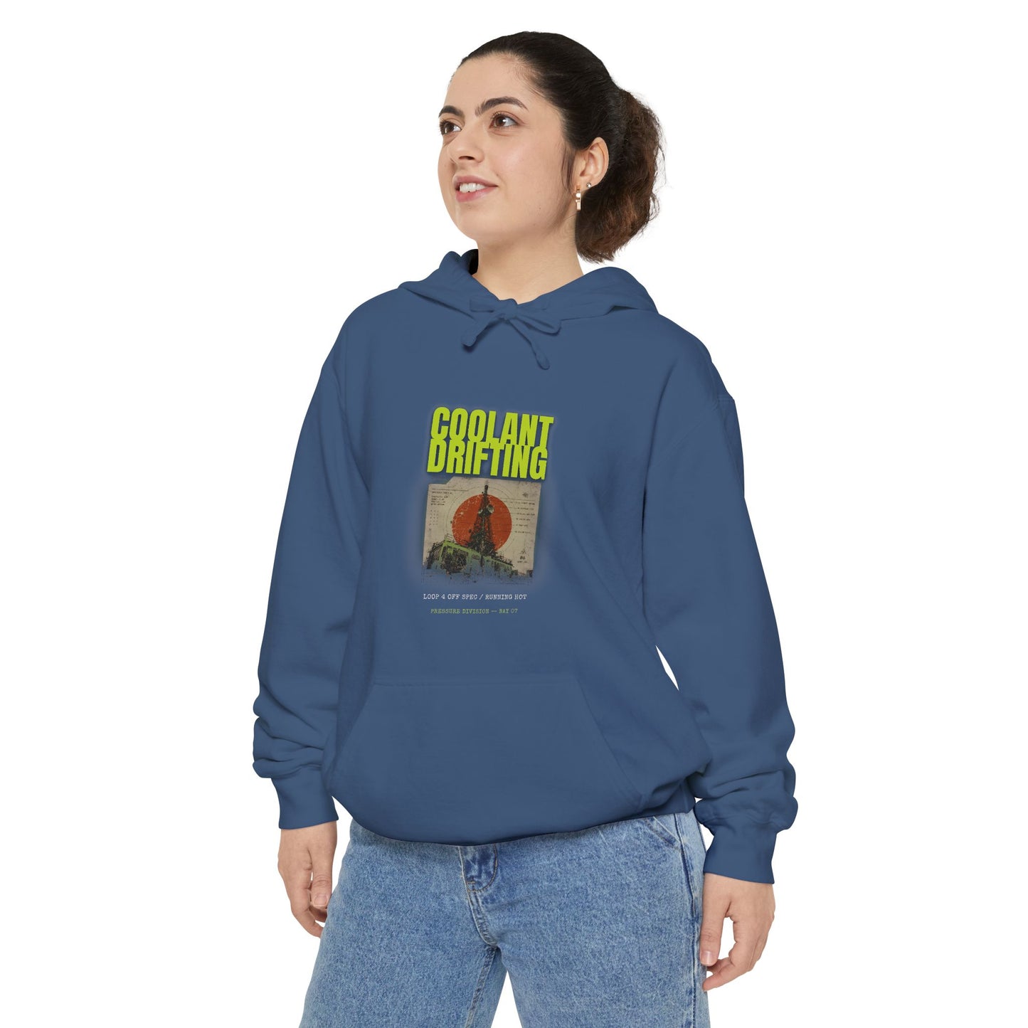 Coolant Drifting Unisex Garment-Dyed Hoodie