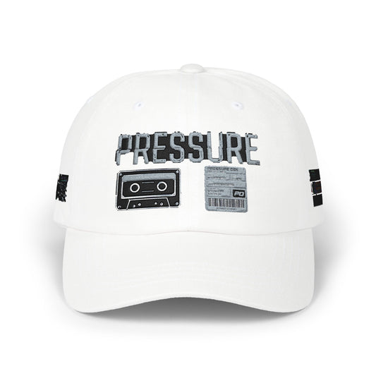 Pressure Retro Cassette Dad Cap — Vintage Tape Graphic Baseball Hat