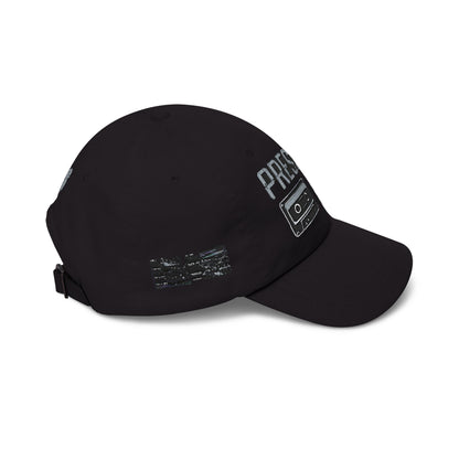 Pressure Retro Cassette Dad Cap — Vintage Tape Graphic Baseball Hat
